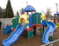 small playground with slides