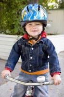 little boy on a bike